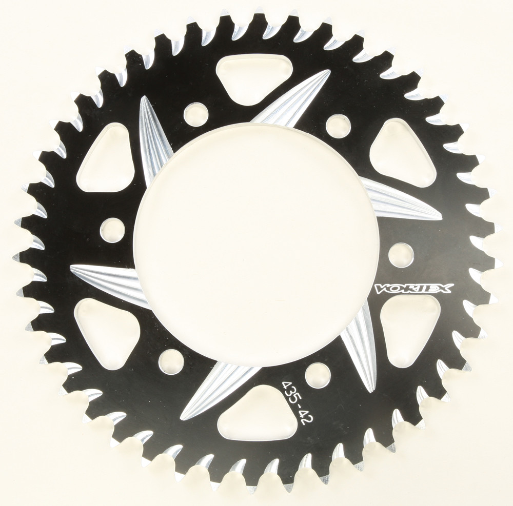 VORTEX REAR CAT5 SPROCKET ALUMINUM 42T-520 BLK KAW/SUZ/YAM