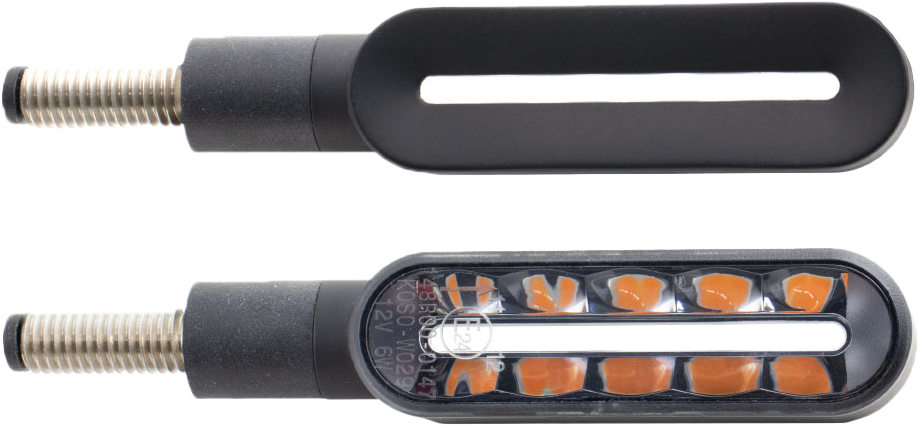 KOSO CYCLONE LED TURN SIGNALS SEQUENTIAL BLACK PAIR