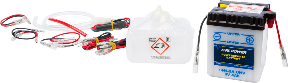 FIRE POWER BATTERY W/ACID 6N4-2A UNV 6V
