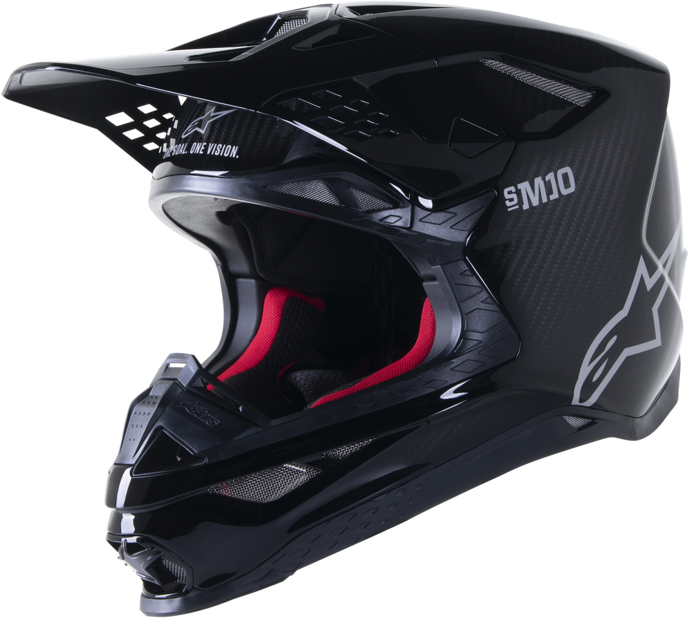 SUPERTECH S-M10 SOLID HELMET BLACK GLOSSY/CARBON 2X