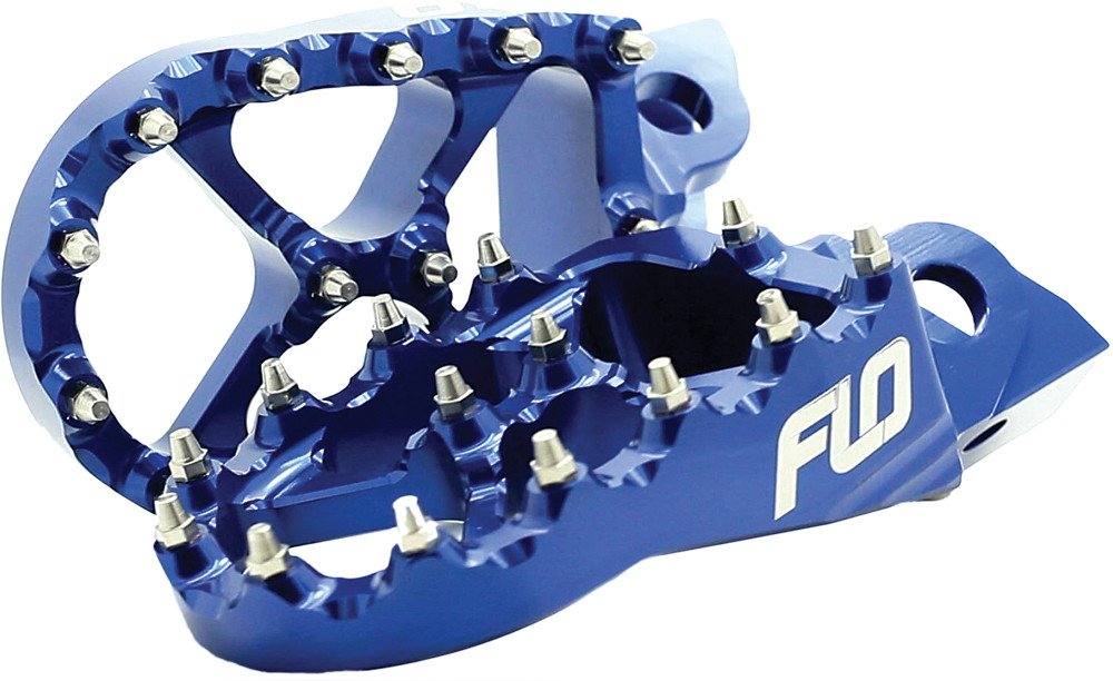 FLO MOTORSPORTS PRO SERIES FOOT PEGS BLUE