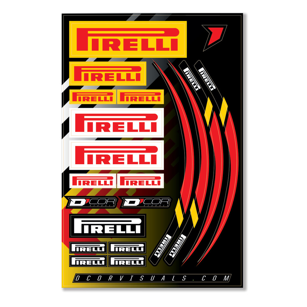 D-COR DECAL SHEET 12 MIL PIRELLI DECAL SHEET 12 MIL PIRELLI