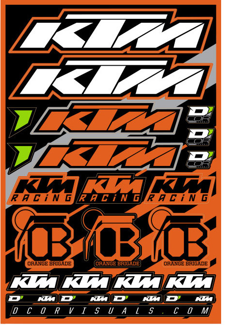 D-COR DECAL SHEET KTM