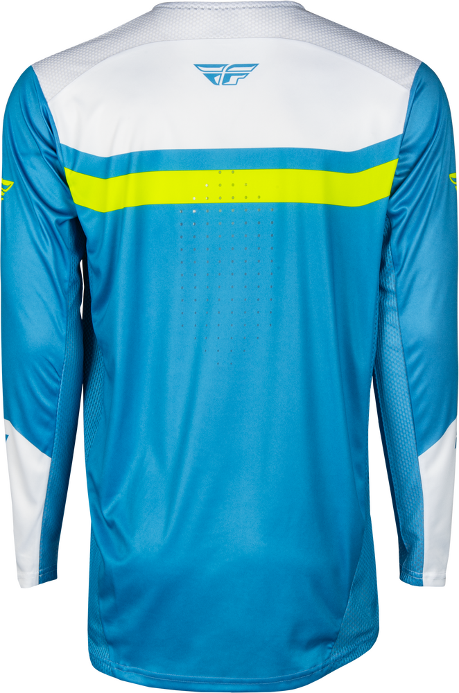 FLY RACING YOUTH RAYCE BICYCLE JERSEY BLUE/WHITE/LIME GREEN YXL