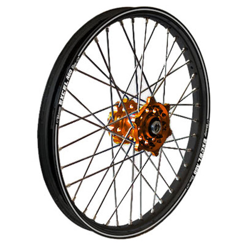 Dubya Front Wheel 1.40 X 19 Orange Kite Hub Black Rim