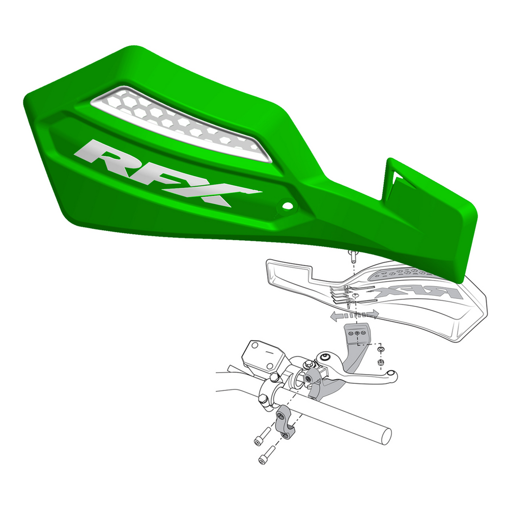 Rfx Race Series Handguard Green Inc Mount Kit