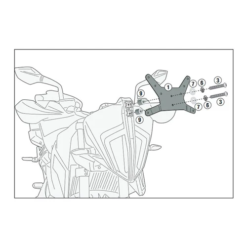 GIVI WINDSHIELD FIT KIT FOR 7710DT / 7710D KTM