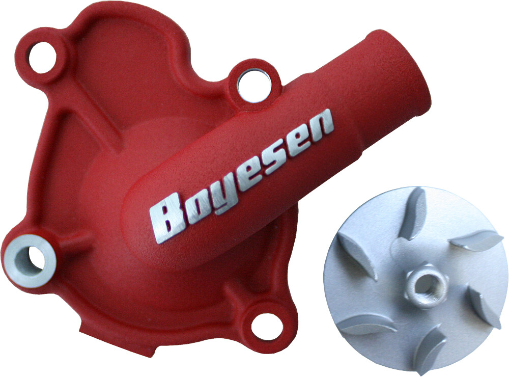 Boyesen Supercooler Water Pump Cover and Impeller Kit Red