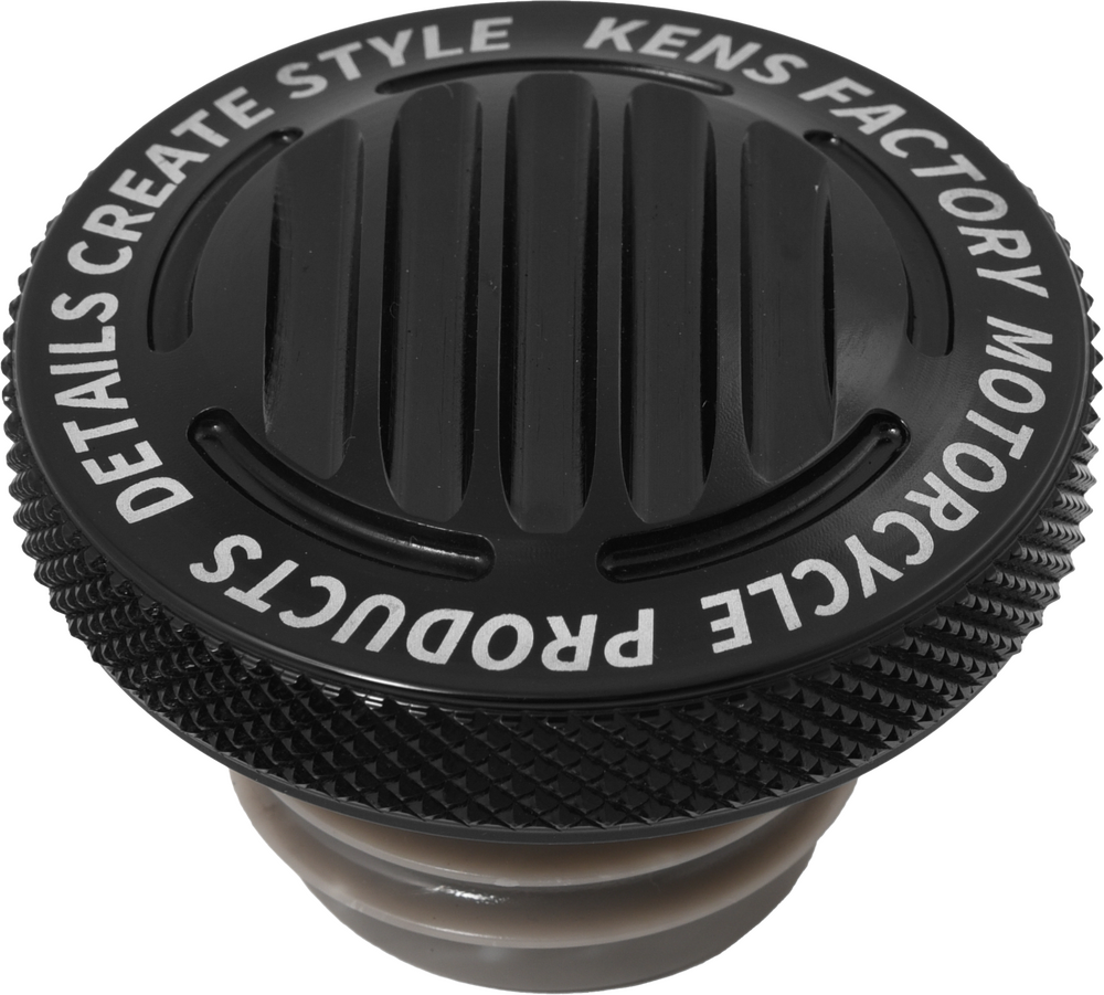 KENS FACTORY NL GAS CAP FINNED BLACK RACHET SCREW RH