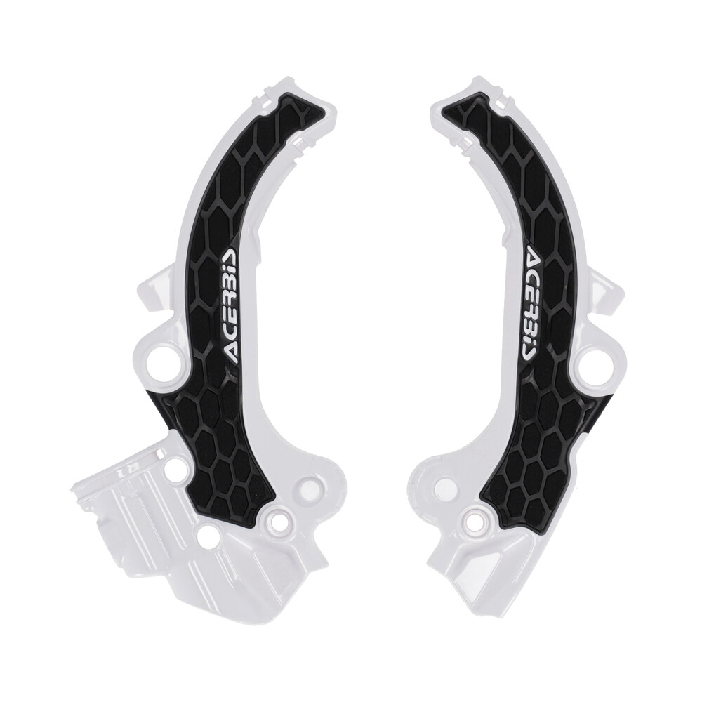 ACERBIS FRAME GUARDS- X-GRIP WHITE/BLACK