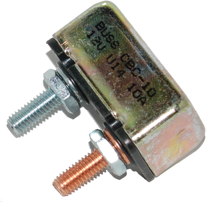 NAMZ CUSTOM CYCLE UNIV 10-AMP CIRCUIT BREAKER OEM # 74590-93 10-32 STUDS EA