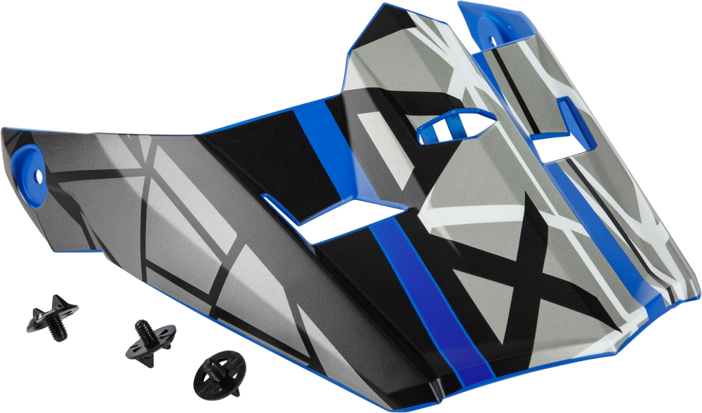 Gmax Mega MX-46 Visor w/Screws — Blue/Black/White