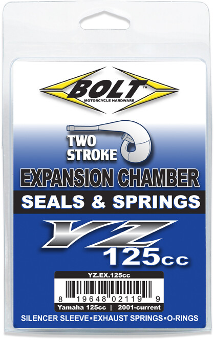 Bolt Hardware 2 Stroke Exhaust Pipe To Silencer Sleeve And Spring Kit Yamaha YZ125 / YZ125X 2001-2025