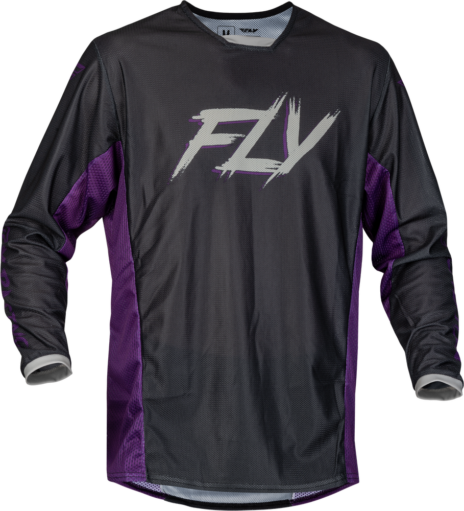 Fly Racing Kinetic Mesh Rave Jersey — Black/Purple/Silver