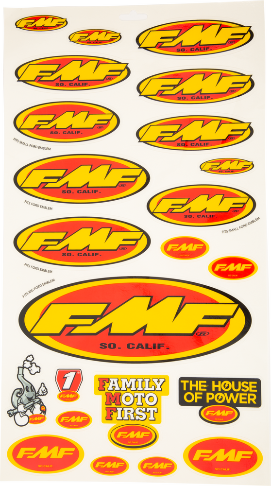FMF ASSORTED STICKER SHEET