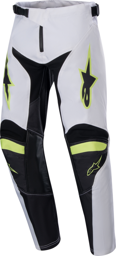 YOUTH RACER LUCENT PANTS WHT/NEON RD/YLW FLUO SZ 22