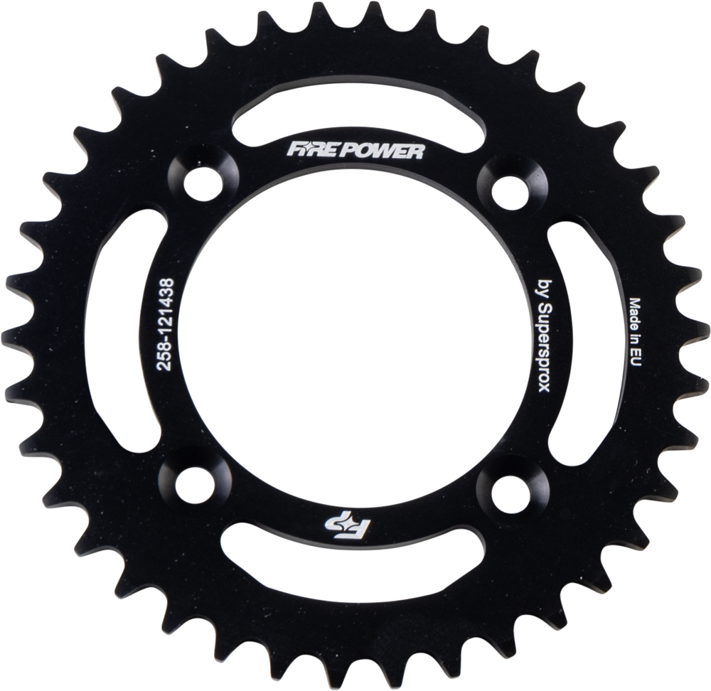 FIRE POWER REAR SPROCKET ALUMINUM 38T BLK