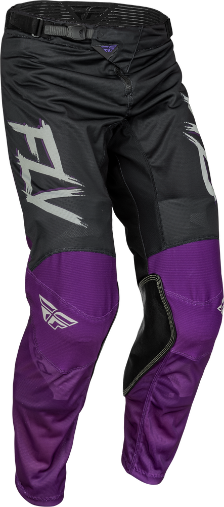 Fly Racing Kinetic Mesh Rave Pants — Black/Purple/Silver