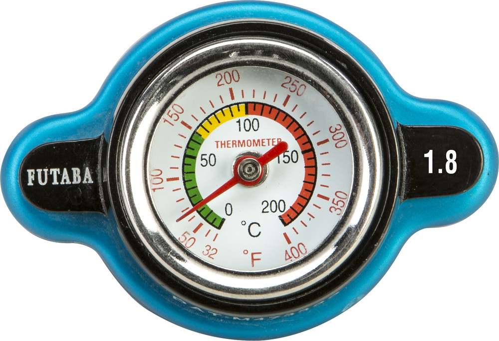FIRE POWER RADIATOR CAP W/ TEMPERATURE GAUGE - JAPANESE MODELS