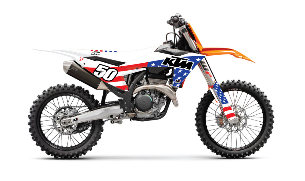 D-Cor Complete Kit Usa Ktm Sx/F 125-250  Wht Bg