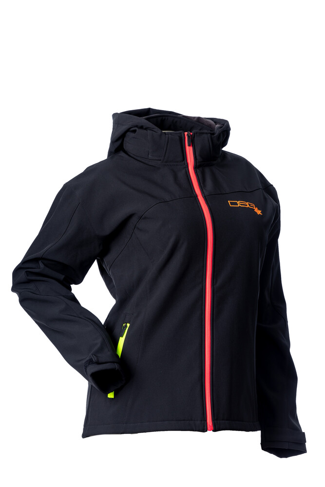 Dsg Malea Softshell Jacket — Black/Neon Yellow