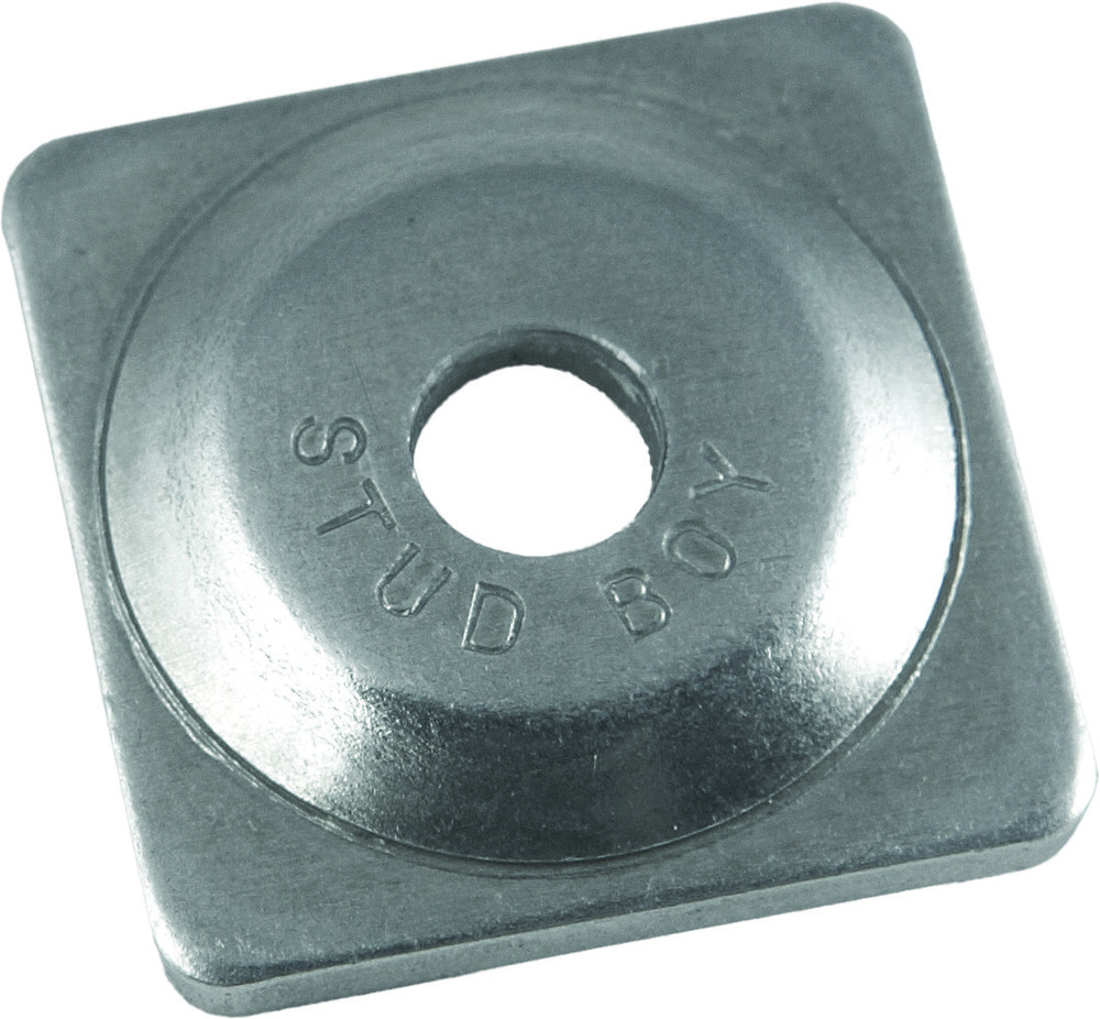 STUD BOY SQUARE BACKER PLATES ALUMINUM 24/PK