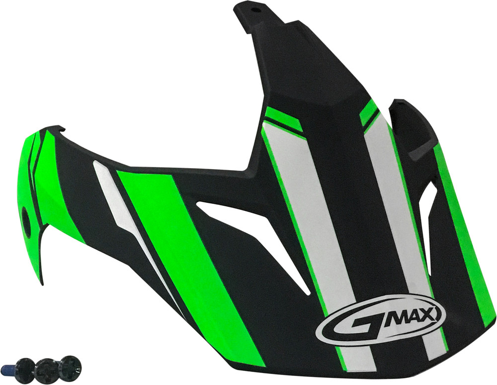 Gmax GM-11/GM-11S Vertical Helmet Visor w/Screws — Black/Neon Green