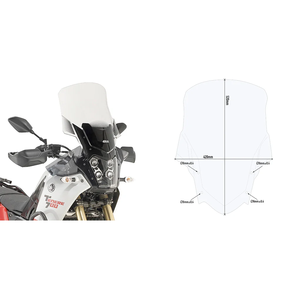 GIVI WINDSHIELD SPECIFIC CLEAR YAM