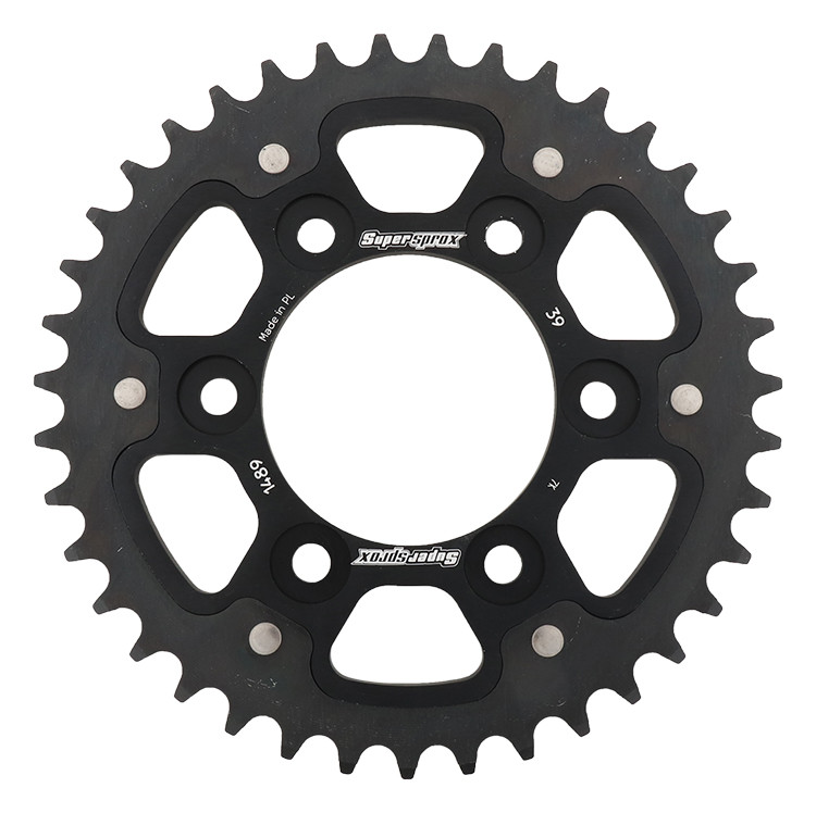 REAR STEALTH SPROCKET ALU/STL 39T-525 BLK KAW