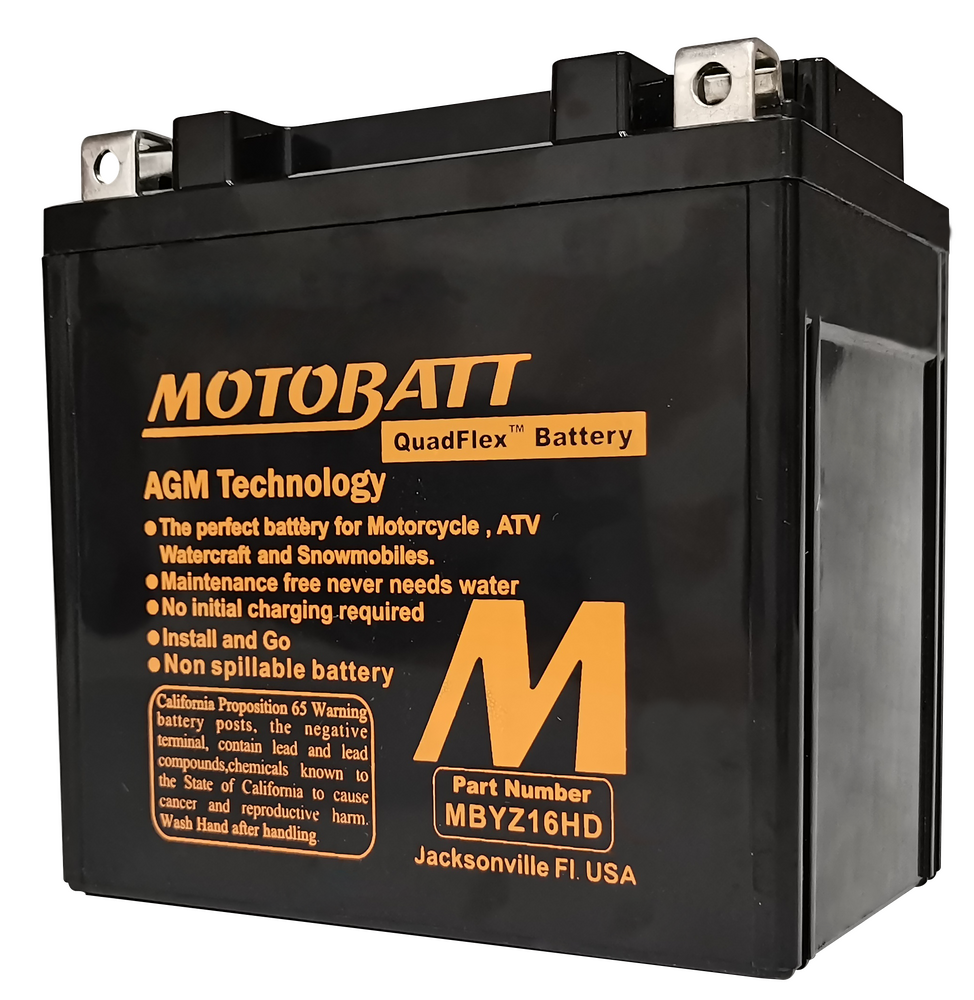 MOTOBATT BATTERY MBYZ16HD SEALED FACTORY ACTIVATED