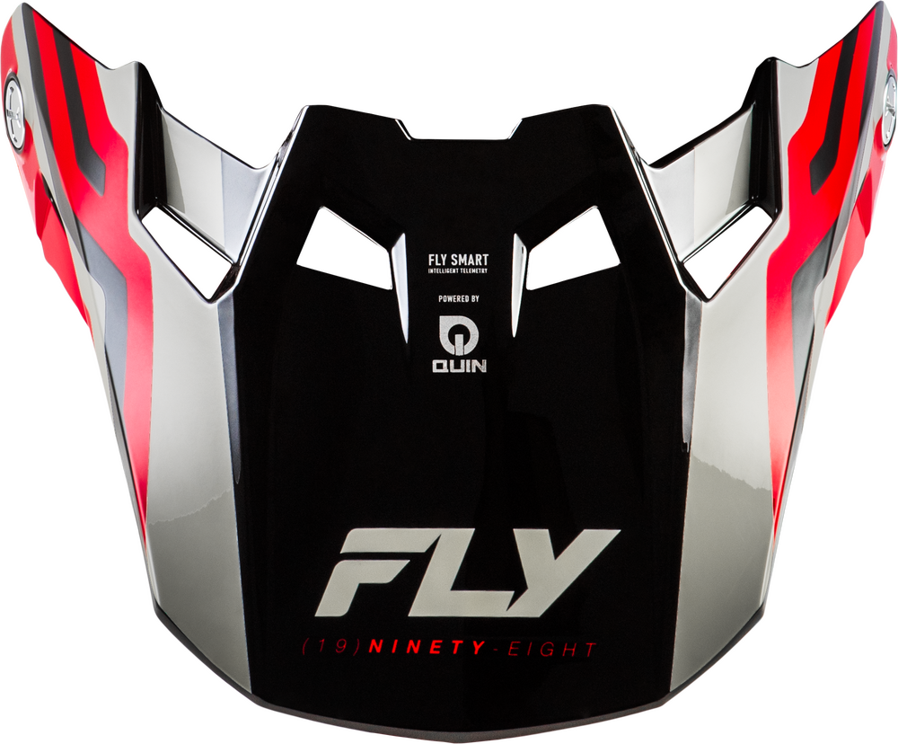 Fly Racing Formula S Carbon Byte Visor (2026) — Red Carbon/Red/Grey