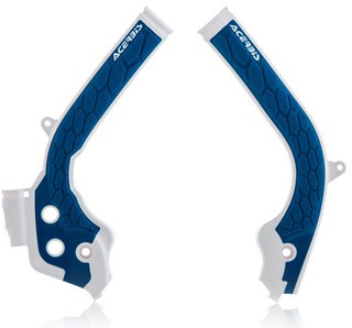 ACERBIS X-GRIP FRAME GUARD WHITE/BLUE