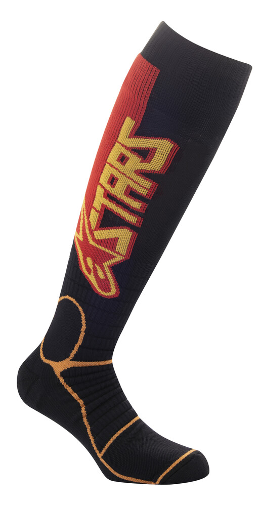 Alpinestars MX Pro Socks Black/Yellow/Tangerine LG