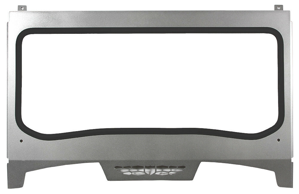 ASYLUM FRONT WINDSHIELD W/PCKT TITANIUM MATTE METALLIC
