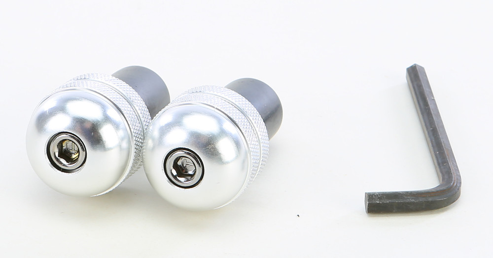 EMGO ALUMINUM BAR ENDS SILVER