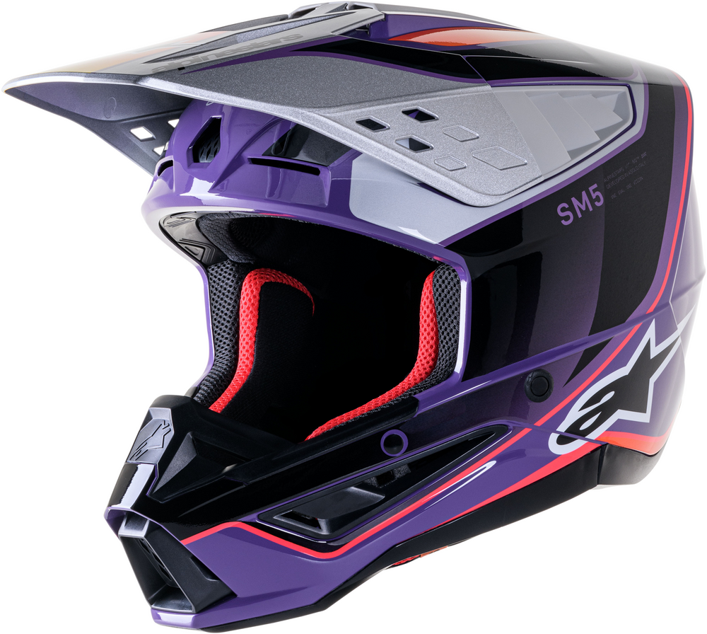 S-M5 SAIL HELMET VIOLET/BLK/SLVR GLOSSY SM