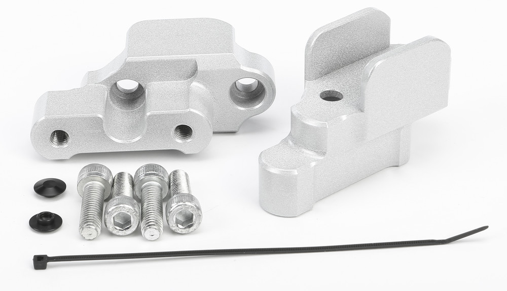 HANDLEBAR RISERS SILVER BMW