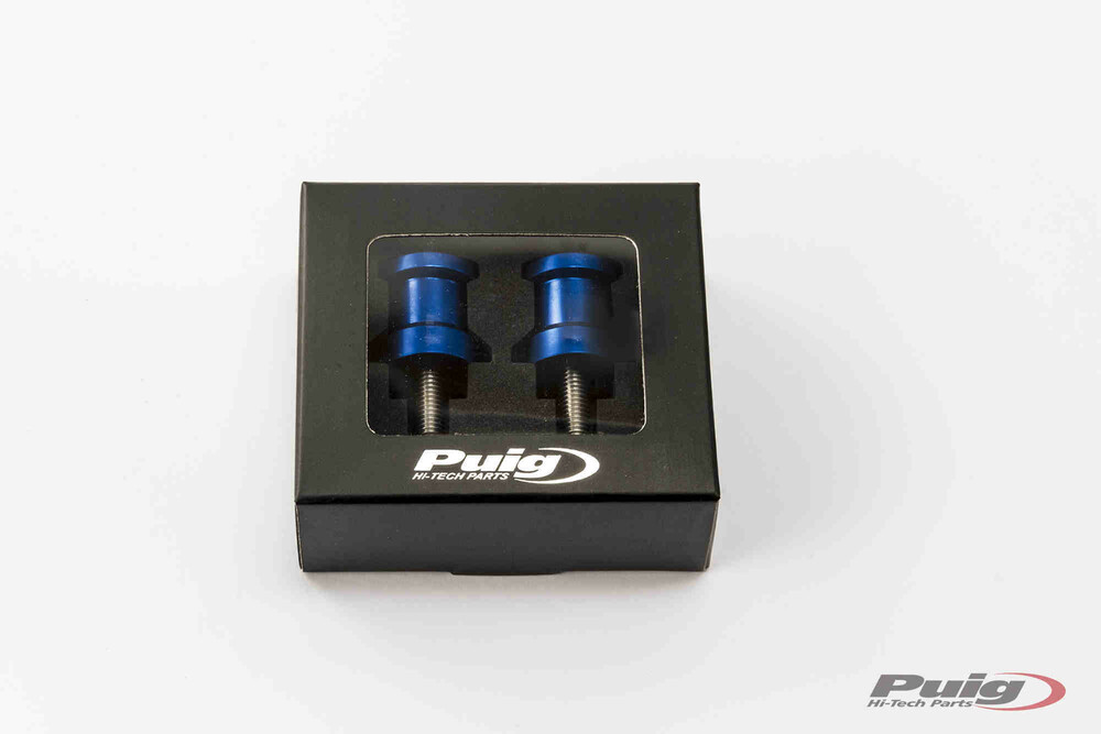 PUIG SWINGARM SPOOLS HI-TECH 6MM BLUE 2/PK