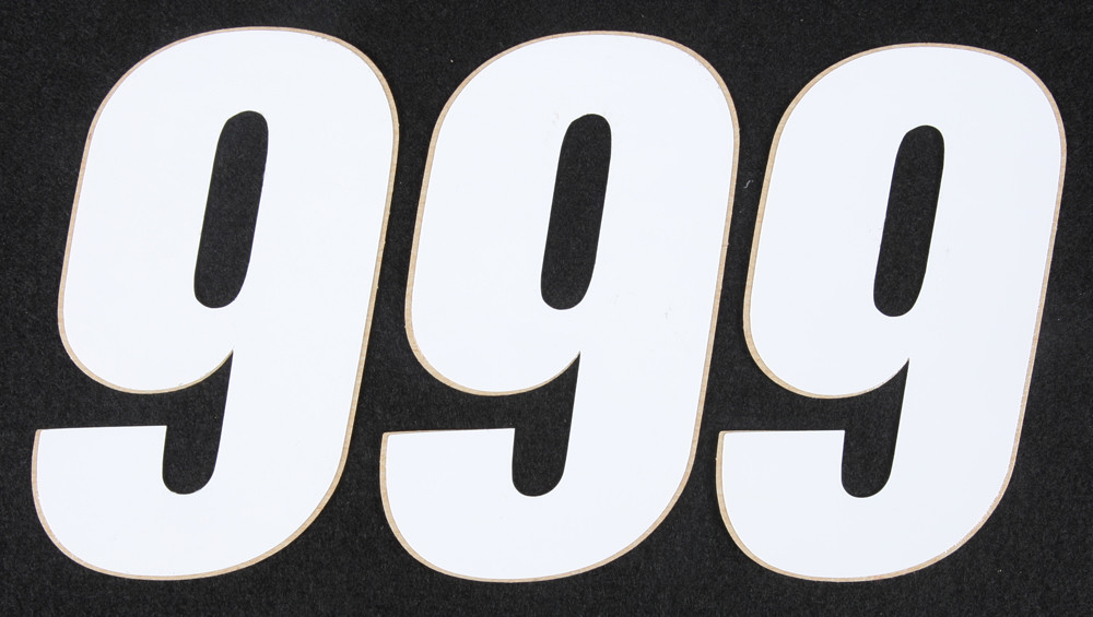 D-COR NUMBER 9 WHITE 4" 3/PK