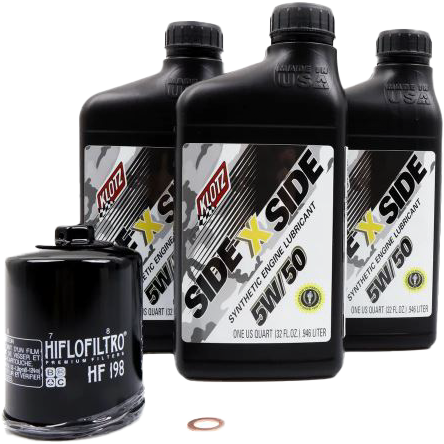 KLOTZ SIDE X SIDE OIL CHANGE KIT 5W50 WITH OIL FILTER POLARIS