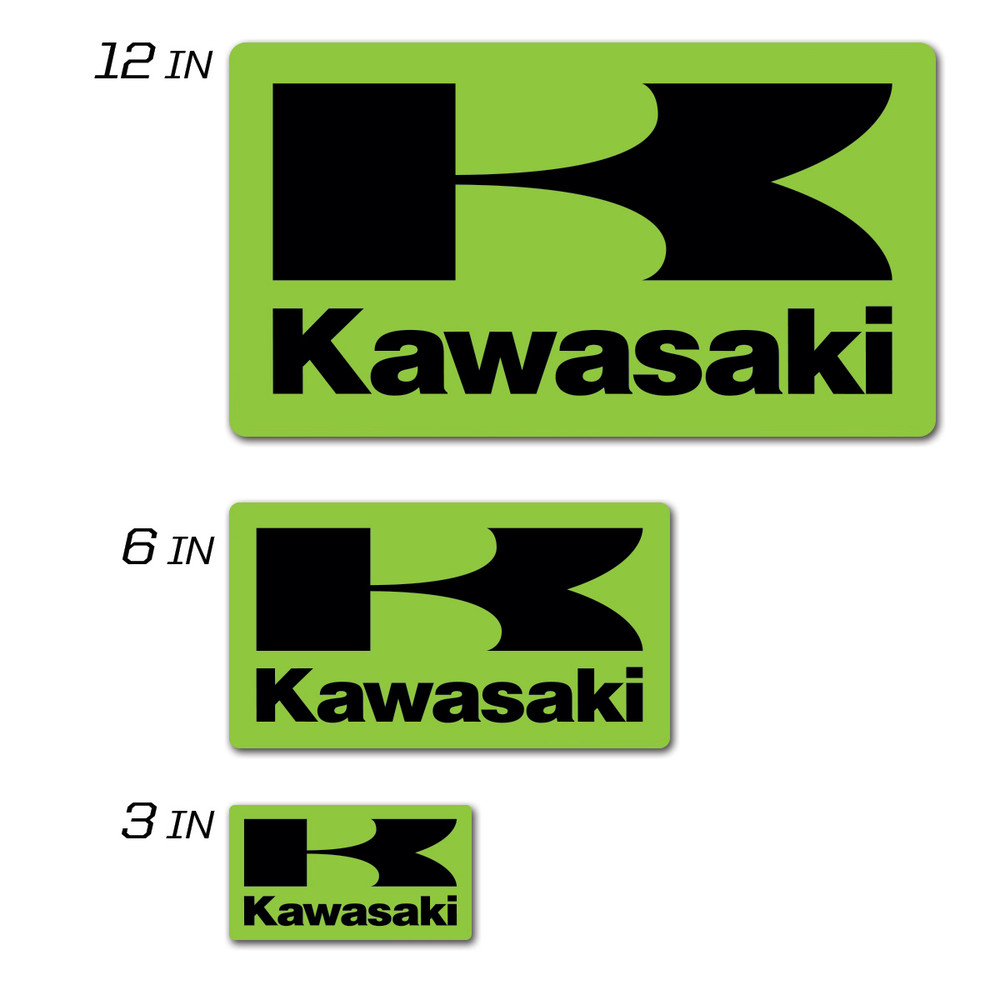 D-COR KAWASAKI ICON DECAL 3" SQUARED KAWASAKI ICON DECAL 3" SQUARED