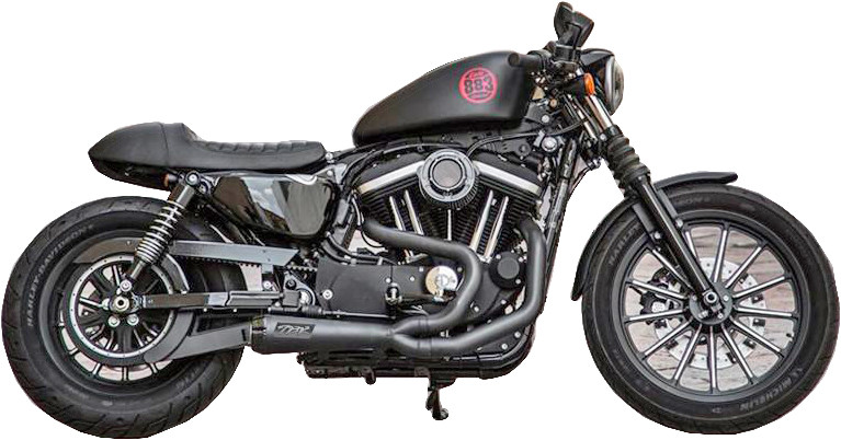 TBR COMP-S 2-1 SPORTSTER BLACK