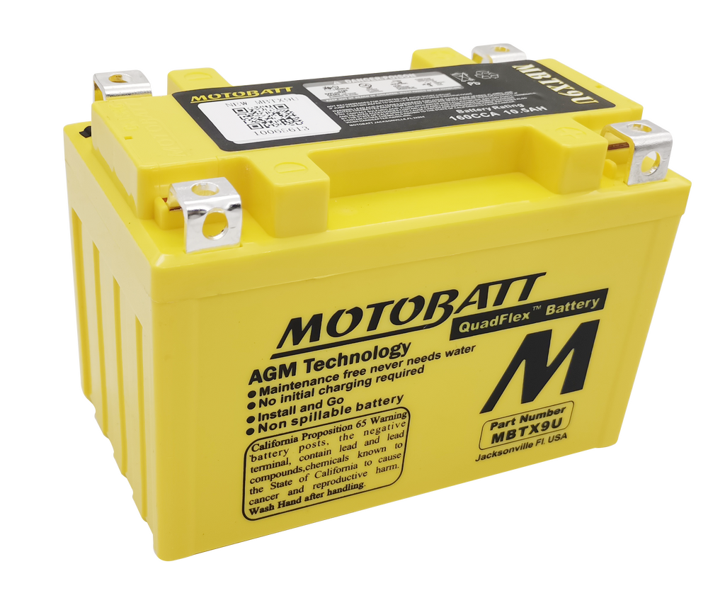 MOTOBATT BATTERY MBTX9U SEALED FACTORY ACTIVATED