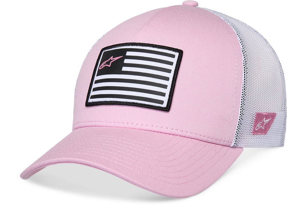 Alpinestars Flag Snapback Hat — Pink/White
