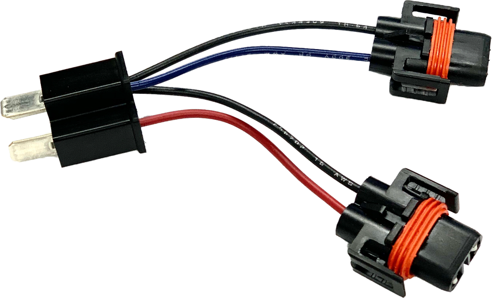 HEADLIGHT ADAPTER PIGTAIL W/FEMALE H9/H11-MALE H4 CONN