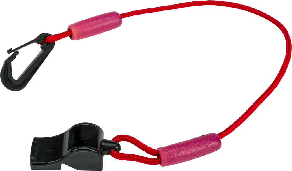WPS FLOATING WHISTLE W/LANYARD (RED)