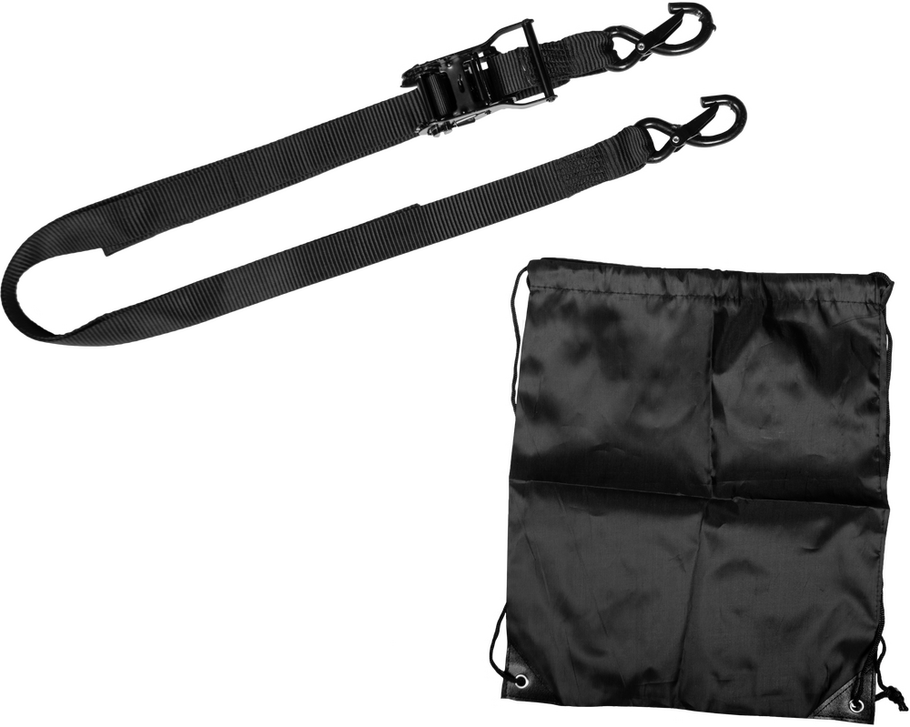 Fire Power 1.5" X 8' Ratchet Soft Tie-Down Black 2/PK