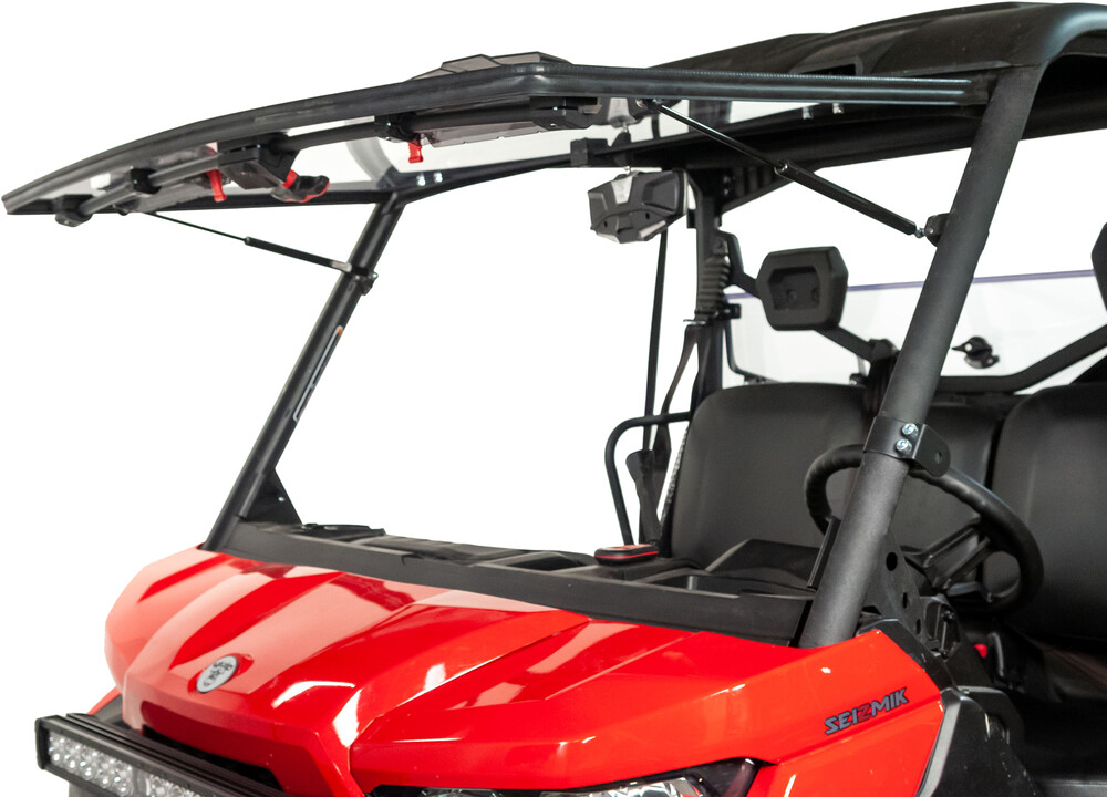 Seizmik Flip-Up Windshield With Vents Can AM Defender 1000 / 800 2016-2021