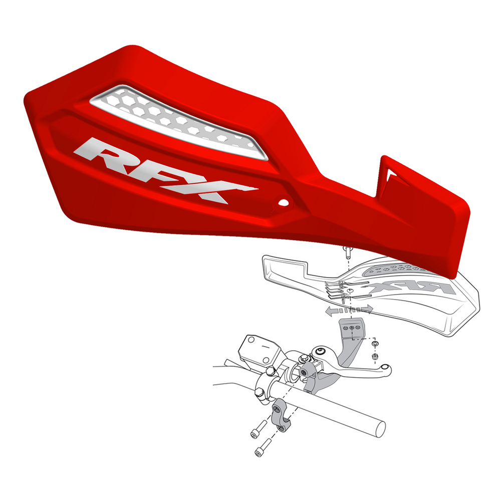Rfx Race Series Handguard Red Inc Mount Kit