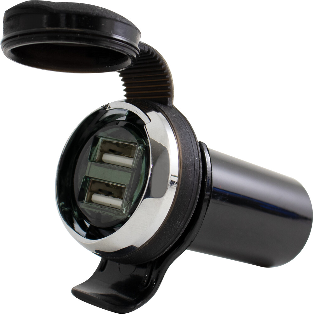 KOSO DUAL USB ADAPTOR DIRECT FIT `92-UP MODELS W/ LIGHTER